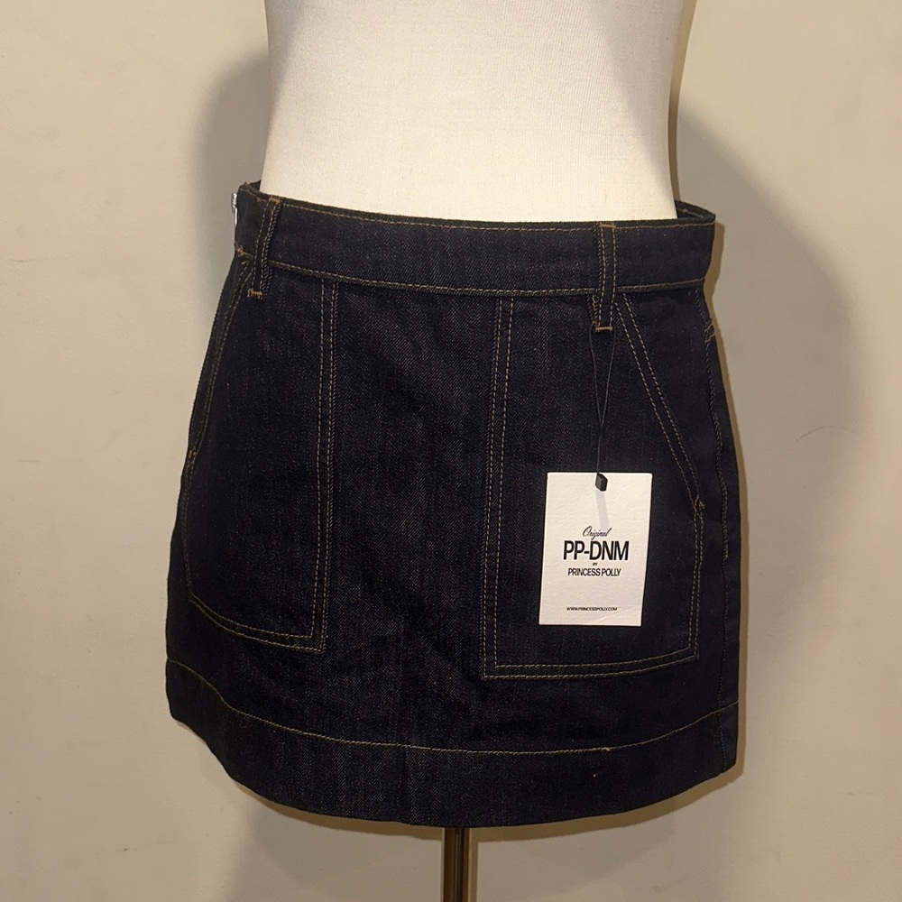 Princess Polly Black Denim Skirt